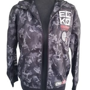 Eckô Unltd youth boy's hooded rain jacket/windbreaker, or size M woman's.